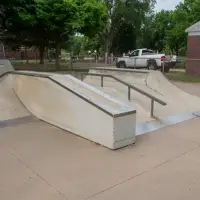 Back view of the funbox, cool little launch ramp