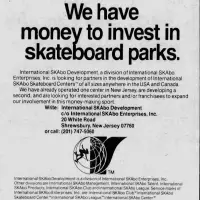 Ska-bo ad following completion of Casino skatepark