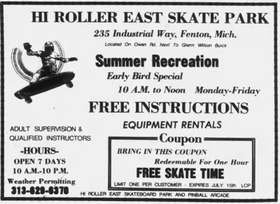 Hi Roller East Skate Park - Fenton MI