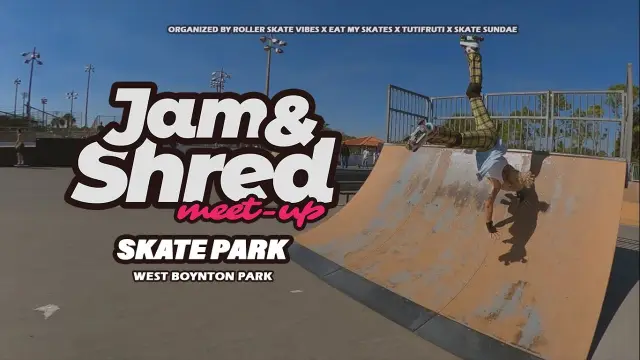 JAM &amp; SHRED Part 1 - Skate Park | West Boynton Park.. #rollerskating #skateboarding #skatepark