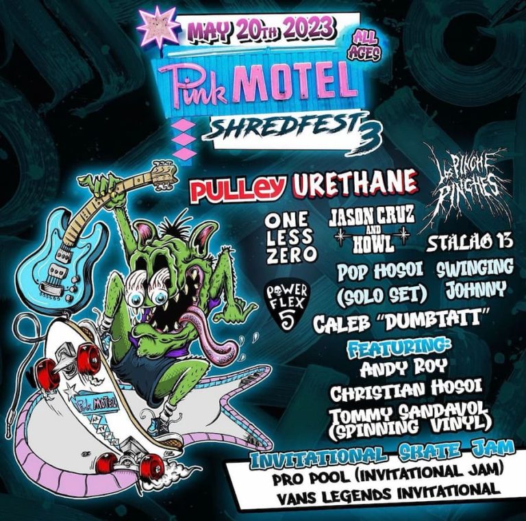 Shredfest 3 the Pink Motel 2023 info Concrete Disciples Skatepark