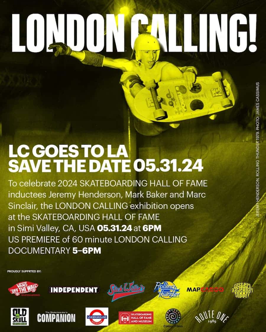 London Calling Exhibition is coming to the Skateboarding Hall of