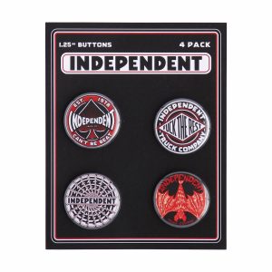 Independent - Array 4 Pack of Buttons / Punk Pins