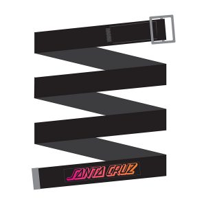 Santa Cruz - Strip Fade Web Belt Black w/Fuchsia/Orange Womens