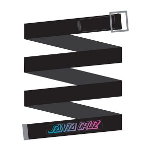 Santa Cruz - Strip Fade Web Belt Black w/Pink/Blue Womens