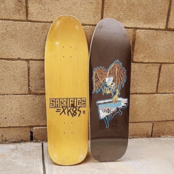 Sacrifice Xk8s (Skateboards) - Coping Snatcher 10 Deck. Length: 32, Wheelbase is 14.5