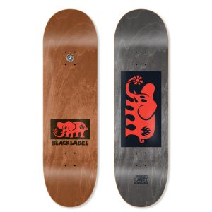 Black Label Skateboards - "ELEPHANT BLOCK" Red 9.0" Deck