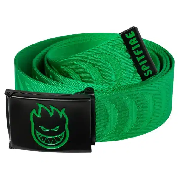 Spitfire Bighead Crescent Jacquard Web Belt Green