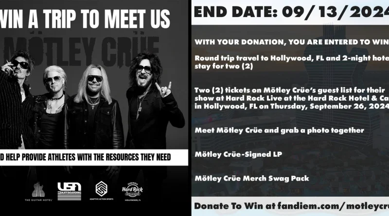 Meet MÖTLEY CRÜE at the Hard Rock Hotel and Support USA Skateboarding