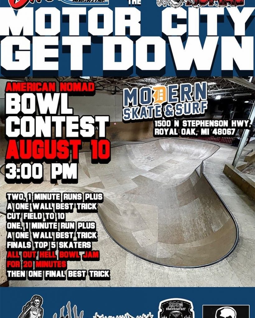 Motor City Get Down Bowl Contest - Aug. 10th