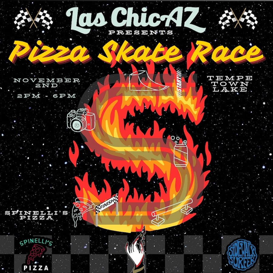 Las ChicAZ presents - PIZZA SKATE RACE - Nov. 16th