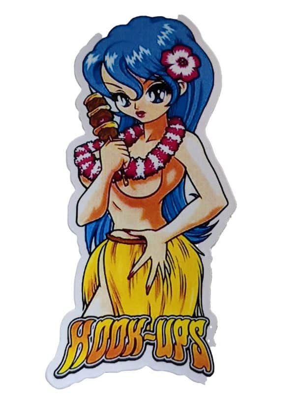 Hook-ups Hula Girl Sticker